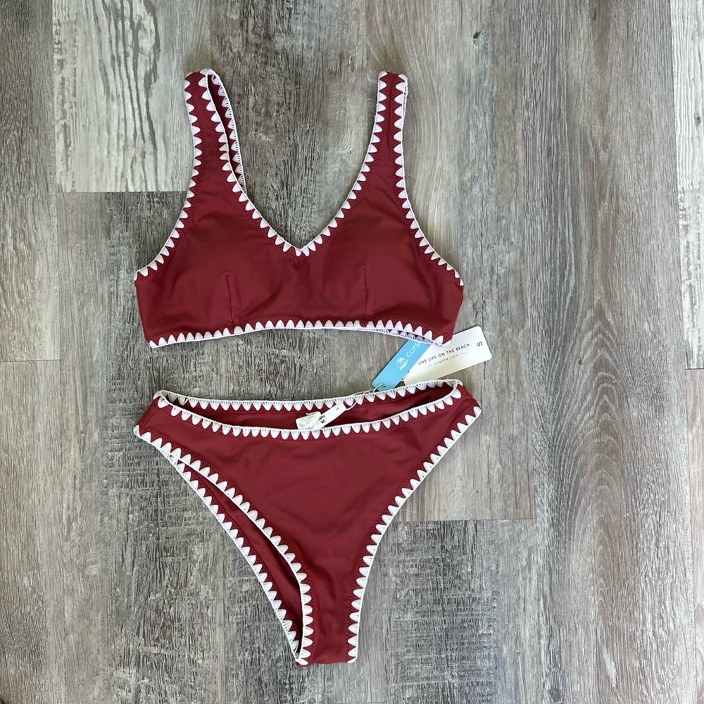 cupshe 2 piece crotchet bikini